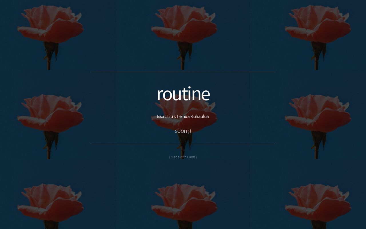 Carrd profile picture for @routine